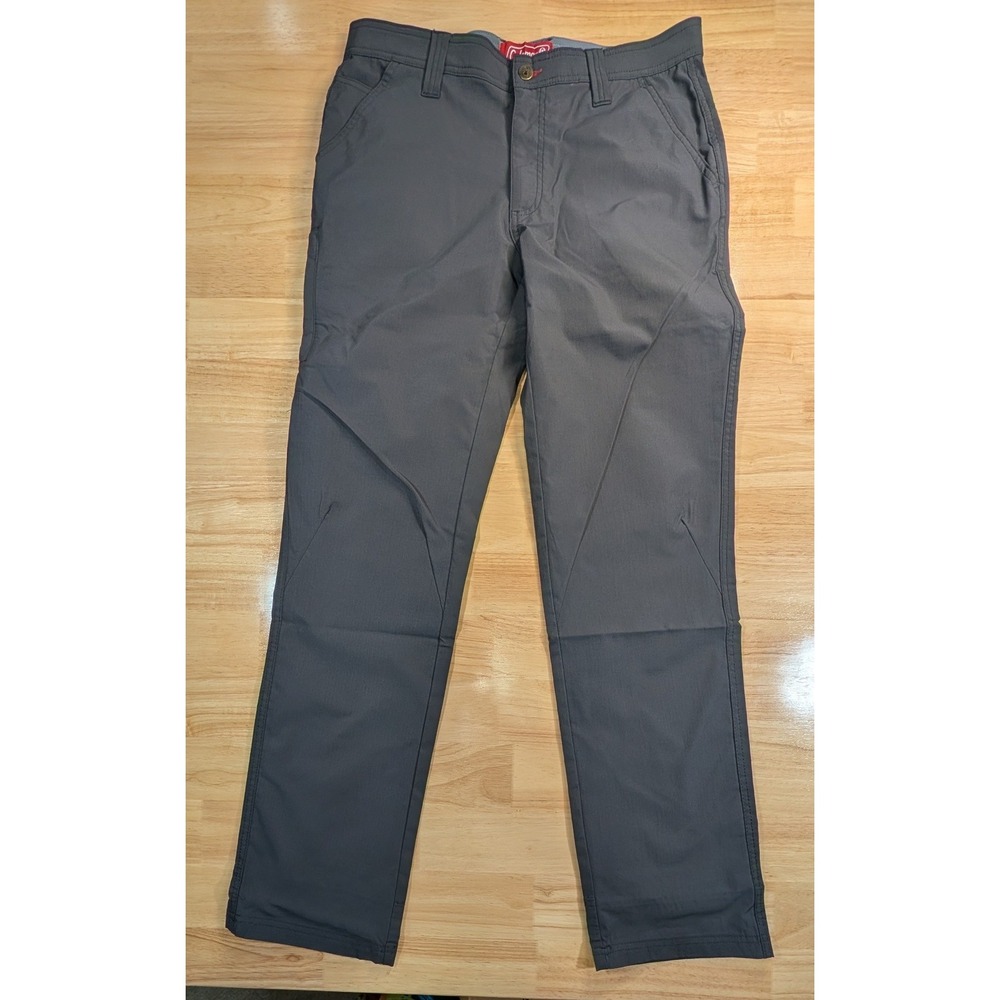 Coleman Mens Utility Stretch Pants 32x34 Charcoal Grey Ripstop Hiking Workwear